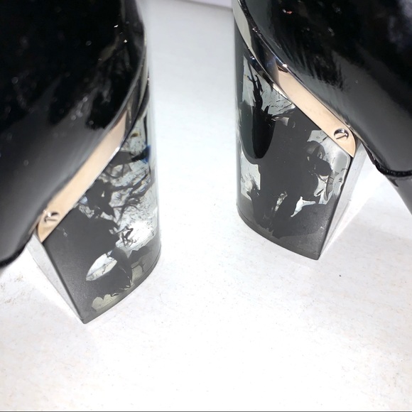Dior Stretch Patent Lucite Heel "crystal" Boots size 36.5 Black - Picture 8 of 16